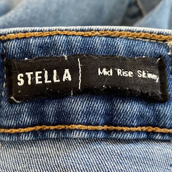 True Religion Womans Jeans Size 25 Stella Mid Rise Skinny Blue Denim Cotton Stre - Picture 3 of 15